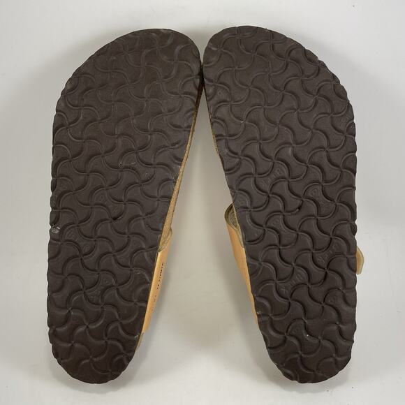 Birkenstock Gizeh Thong Sandals Women Size 40 US Size 9-9.5 Orange Leather - Picture 8 of 10
